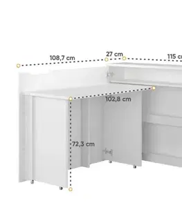 Dig-net nábytek Posuvný stůl Lenart WORK CONCEPT CW-01L | levá Barva: Bílá