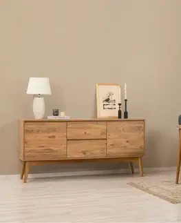 Set s rozkládacím stolem, židlemi a konzolou (5 kusů) Vina 02 1048 - Atlantic Pine, Dark Blue