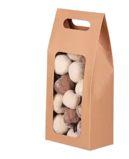 Dýně potažená látkou mix béžová, plast, 24 ks, pr. 4 cm