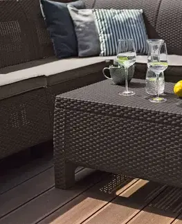 KETER Zahradní ratanový stůl GREEK | hnědá