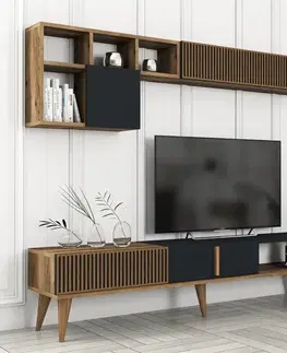 TV stěna / Sestava pod TV Milan TV - Walnut, Anthracite