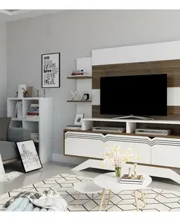 Televizní stěna Delpi Walnut and White
