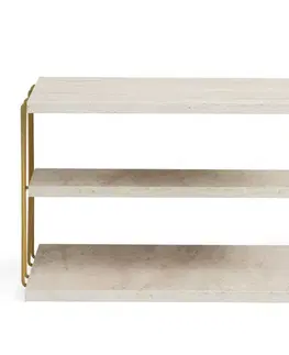Odkládací stolek Lifon Gold Travertine