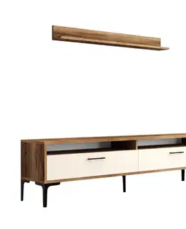 TV stěna / Sestava pod TV Istanbul - Walnut, Cream