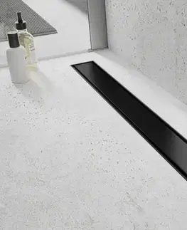 MEXEN Flat M13 odtokový žlab 2v1 140, černý 1710140