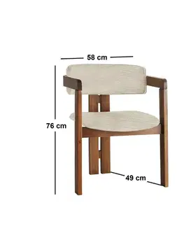 Jídlení židle CO Light Grey and Walnut
