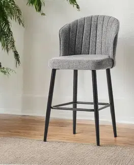 Bar Stool Set (4 Pieces) Rubi - Grey, Black
