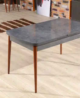 Extendable Dining Table Aris - Anthracite, Walnut