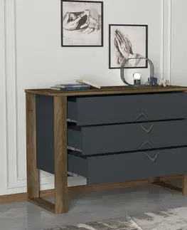 Komoda Bumerang Anthracite and Walnut