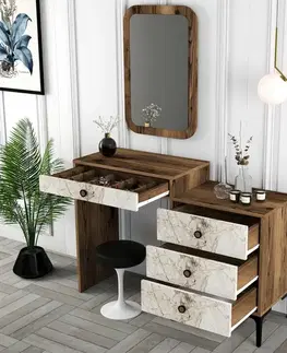 Toaletní stolek Lizbon 545 - Walnut, White