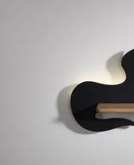 LED 5W dětská nástěnná lampa černá kočka sedící kočka