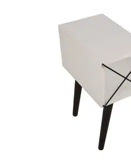 Noční stolek Cross - White