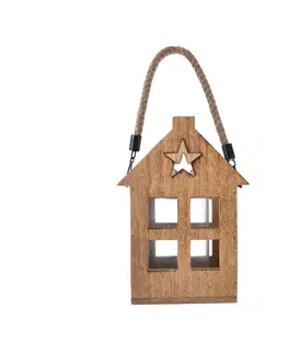 4Home Lucerna z mangového dřeva Shining Star, 18 x 15 x 25 cm