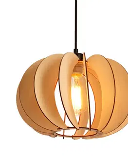 Závěsná lampa eco 2 1x40 E27 dřevěné stínidlo