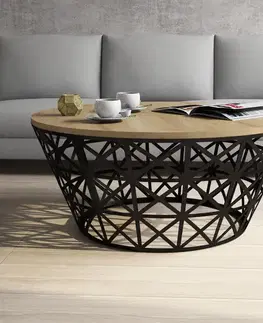 Konferenční stolek Stil Metal Ferforje - Oak