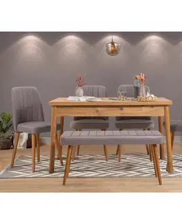 Set stolu a židlí (6 kusů) Costa Atlantic Grey