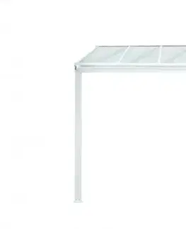 Hliníková pergola 3,12 x 3 m bílá / polykarbonát Dekorhome