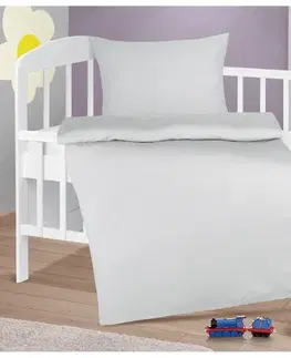 Bellatex Dětský set polštáře a přikrývky Kostička šedá, 75 x 100 cm, 42 x 32 cm
