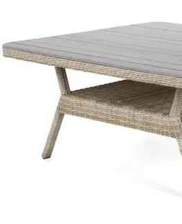 Zahradní sedací souprava 9 ks GH3465 umělý ratan / látka / sklo