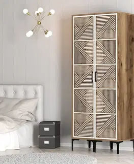 Šatní skříň Kumsal PP - Walnut, White