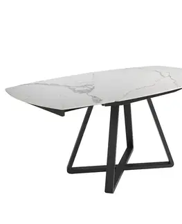 Estila Moderní rozkládací jídelní stůl Urbano bílý mramor 120-178cm