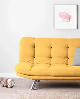 Trojmístná rozkládací pohovka Misa Sofabed - Mustard