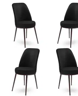 Sada židlí (4 kusy) Dexa - Black, Brown