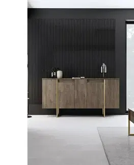 Skříňka Luxe Walnut and Gold