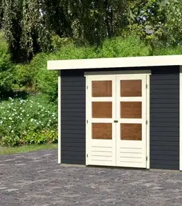 Dřevěný zahradní domek ASKOLA 6 s přístavkem 240 Lanitplast