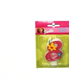 PROHOME - Svíčka číslice 8 Barbie