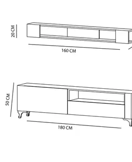 TV stěna / Sestava pod TV Kar - White