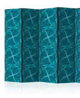 Paraván Geometric Turquoise Dekorhome