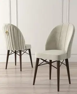 Sada židlí (4 kusy) Ritim - Cream, Brown