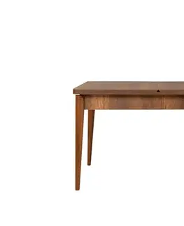 Jídelní set s rozkládacím stolem a židlemi (6 kusů) Vina - Walnut, Anthracite