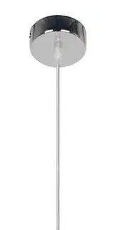Chromová závěsná lampa + krémové skleněné stínidlo E27 Písková