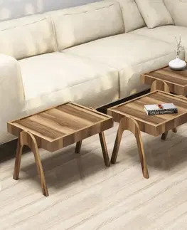 Sada odkládacích stolků (3 kusy) Roma - Walnut