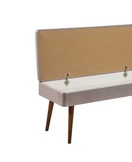 Set s rozkládacím stolem, židlemi a konzolou (6 kusů) Vina Bench 04 0701 - Walnut, Grey