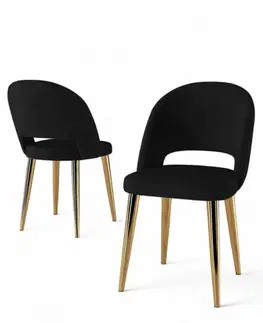 Sada židlí (6 kusů) Pane - Black, Gold