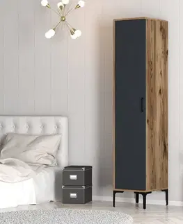 Šatní skříň Kumsal S - Walnut, Anthracite