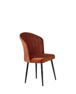 Sada židlí (4 kusy) Rubi - Orange, Black