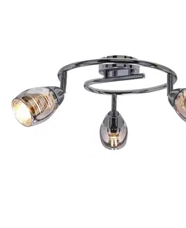 Spirálová nástěnná lampa 3X10W E14 LED chrom MILTON