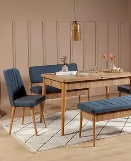 Jídelní židle Vina Dark Blue and Atlantic Pine