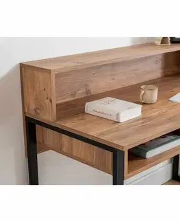 Pracovní stůl Kemo Walnut and Black