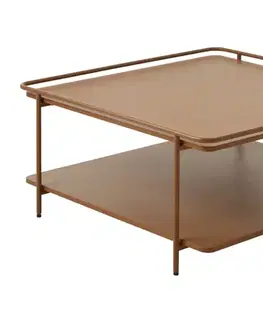 Estila Konferenční stolek Koge, terakotový kov, 75 cm