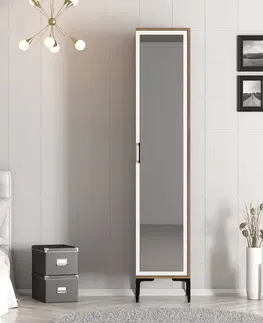 Šatní skříň Kumsal R - Walnut, White
