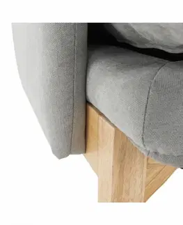 Křeslo s taburetem ZANDER látka / dřevo Tempo Kondela