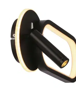 Nástěnná lampa MONET oválná černá 13W LED 3000K, 4000K, 6000K bílé stínidlo