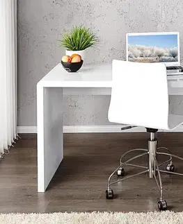 Estila Moderní designový kancelářský psací stůl Trade 120cm bílý