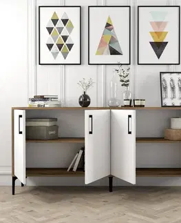 Skříňka Kiev Walnut and White