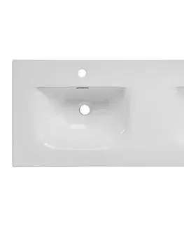 ArtCom Keramické umyvadlo SKY 120D-8099 | bílý lesk 120 cm